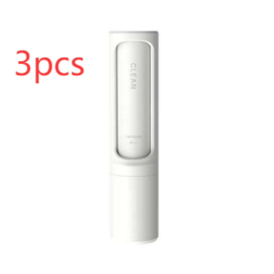 2-in-1 Portable Reusable Pet Hair Remover Brush and Lint Roller - Effective Self-Cleaning Tool for Cat and Dog Fur and Dust Removal