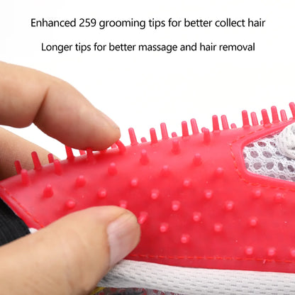 Professional Soft Pet Grooming Gloves for Effective Hair Removal and Deshedding for Cats, Dogs, Rabbits, and Horses