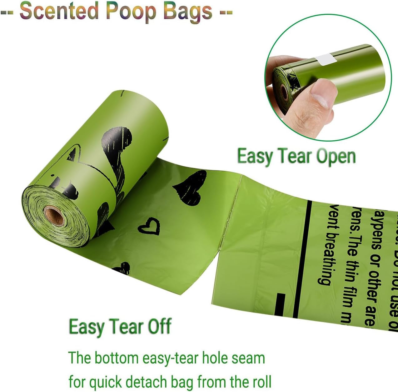 280 Count Dog Waste Bags: Extra Thick, Leakproof, Scented with Dispenser