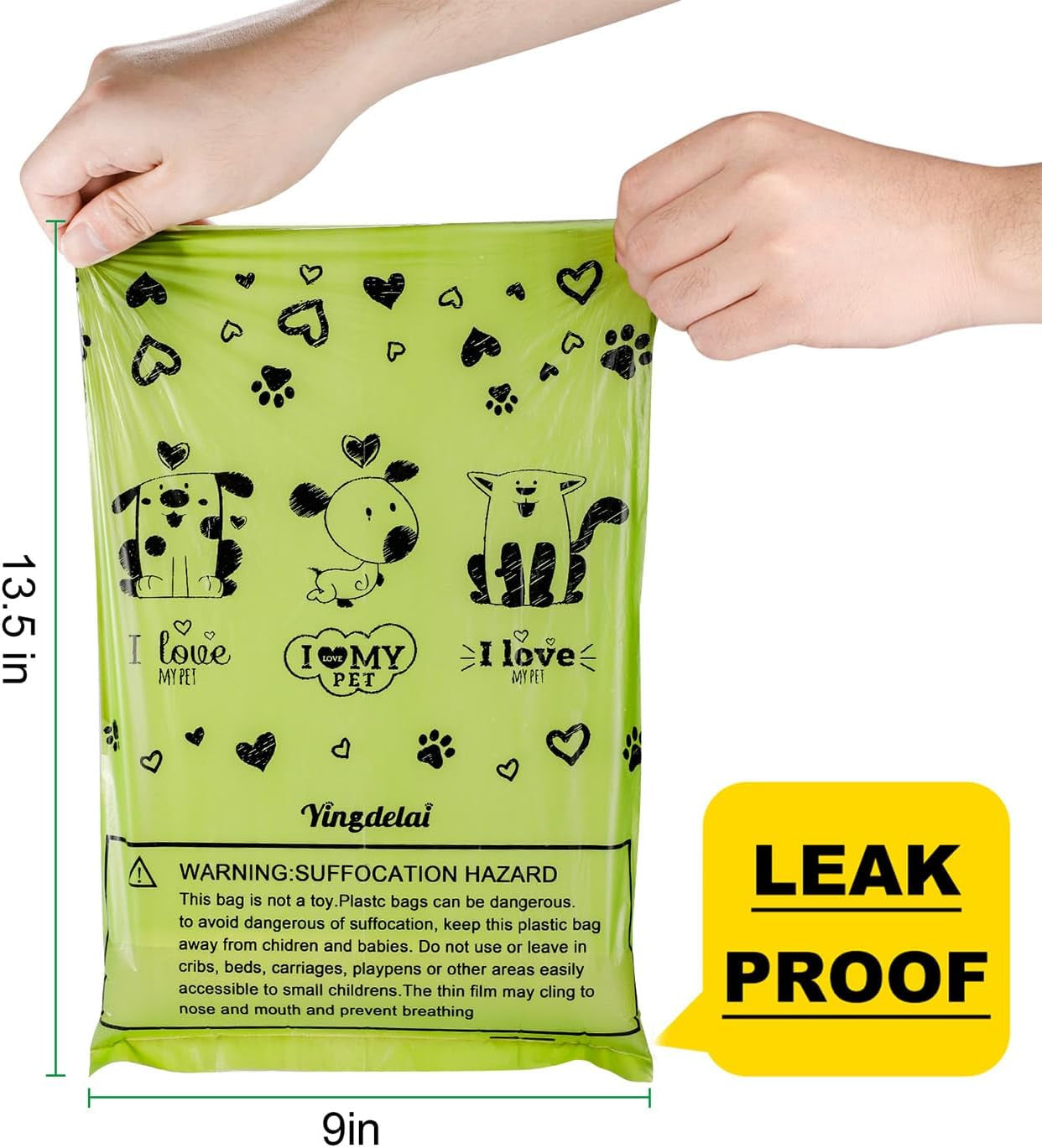 280 Count Dog Waste Bags: Extra Thick, Leakproof, Scented with Dispenser