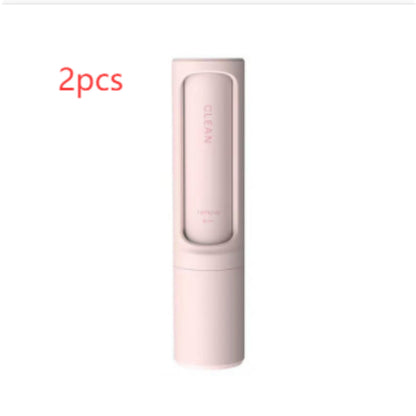 2-in-1 Portable Reusable Pet Hair Remover Brush and Lint Roller - Effective Self-Cleaning Tool for Cat and Dog Fur and Dust Removal