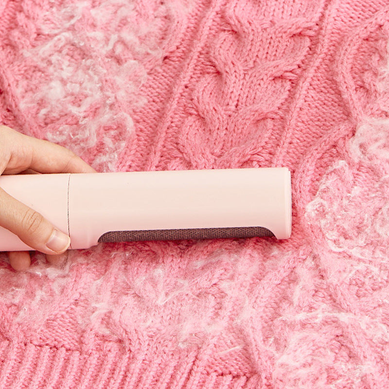 2-in-1 Portable Reusable Pet Hair Remover Brush and Lint Roller - Effective Self-Cleaning Tool for Cat and Dog Fur and Dust Removal