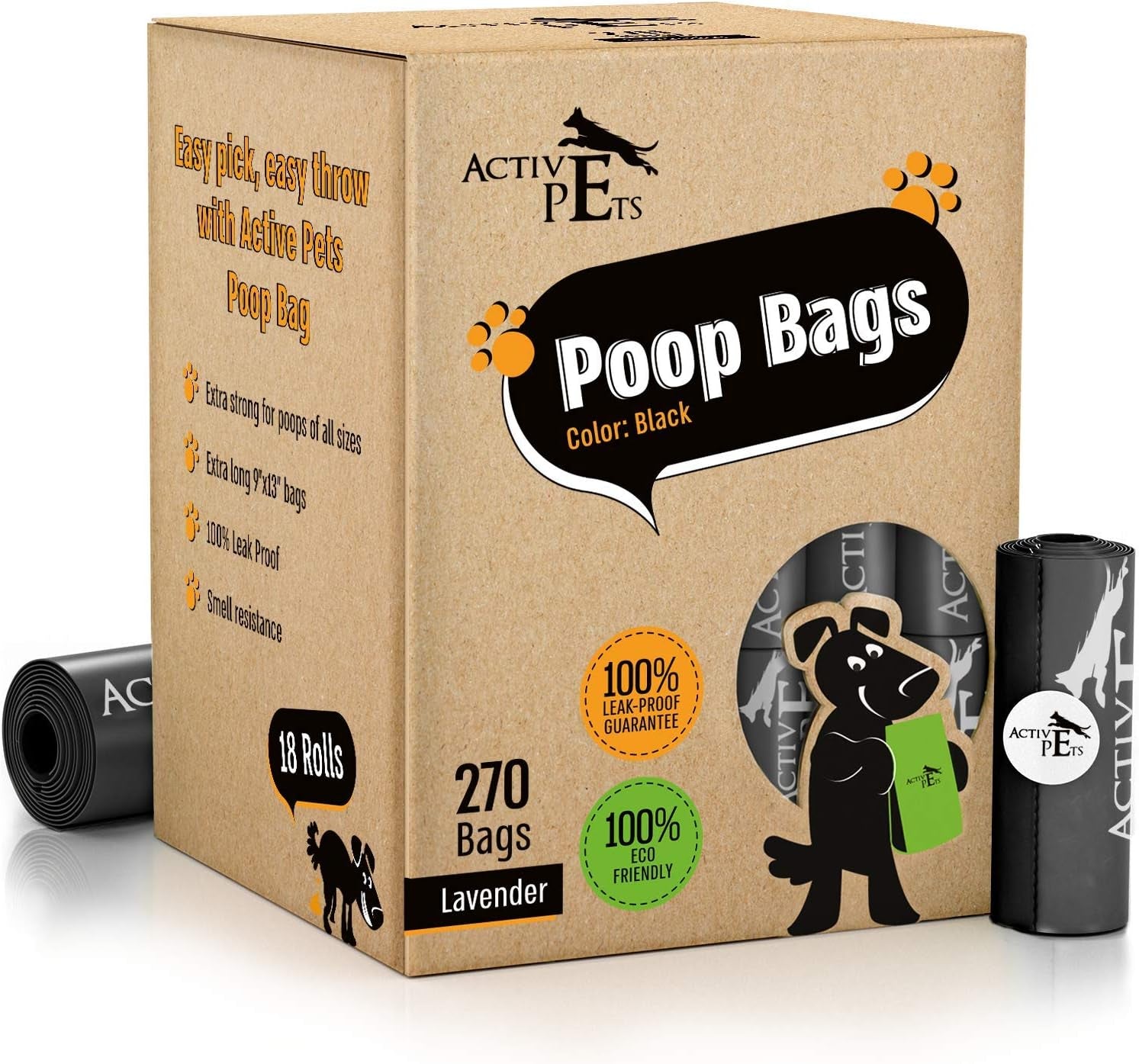 Premium Extra Thick Lavender-Scented Dog Waste Bags - Leak-Proof and Easy-Tear for Eco-Friendly Disposal