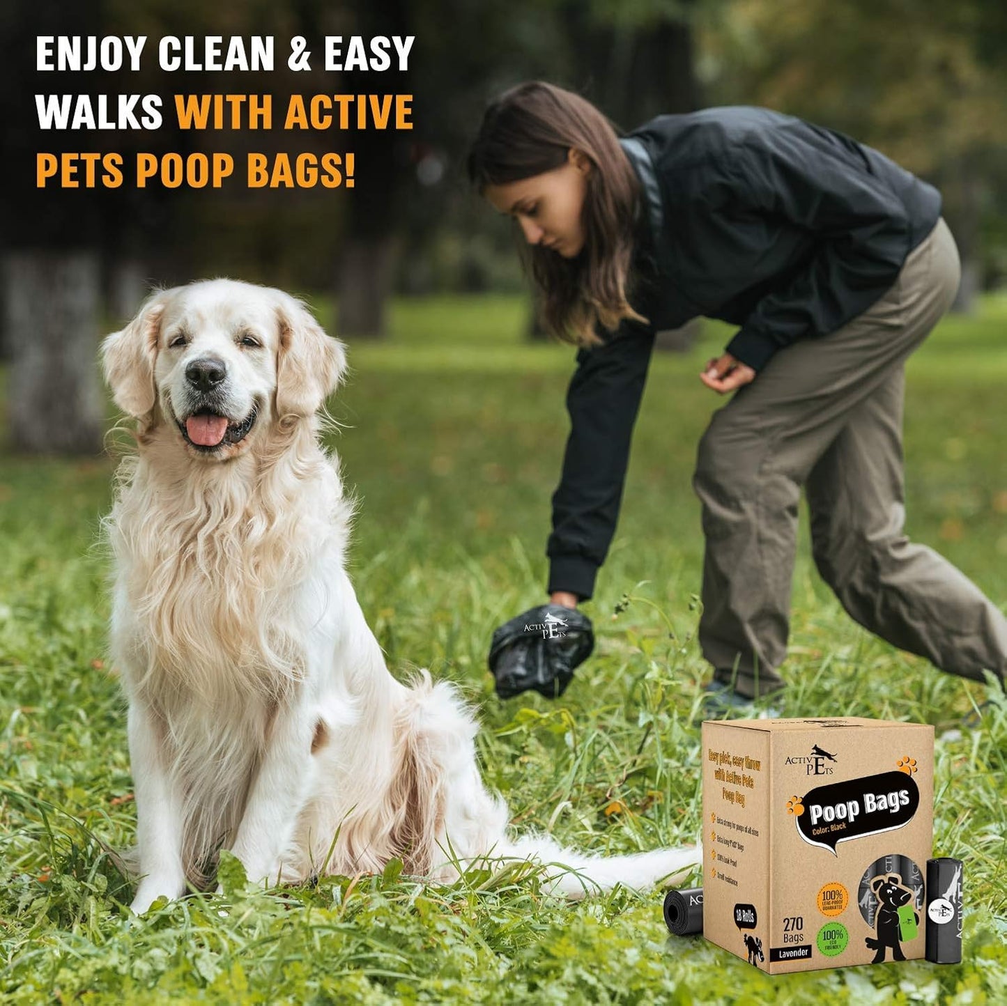 Premium Extra Thick Lavender-Scented Dog Waste Bags - Leak-Proof and Easy-Tear for Eco-Friendly Disposal