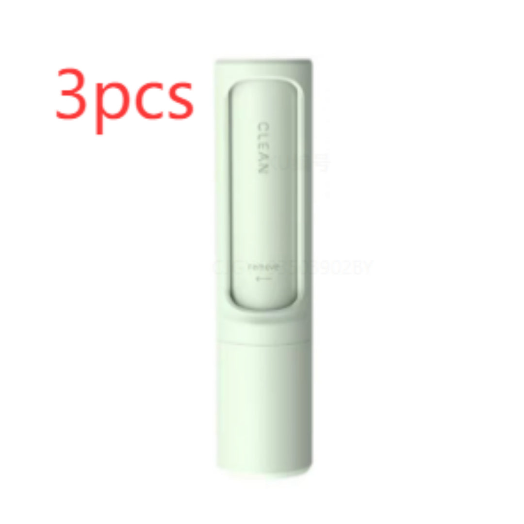 2-in-1 Portable Reusable Pet Hair Remover Brush and Lint Roller - Effective Self-Cleaning Tool for Cat and Dog Fur and Dust Removal
