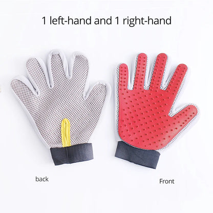 Professional Soft Pet Grooming Gloves for Effective Hair Removal and Deshedding for Cats, Dogs, Rabbits, and Horses