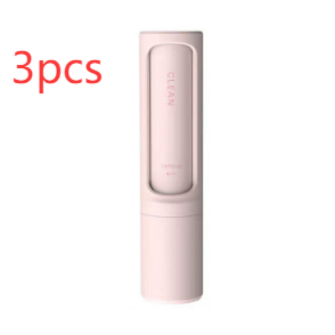 2-in-1 Portable Reusable Pet Hair Remover Brush and Lint Roller - Effective Self-Cleaning Tool for Cat and Dog Fur and Dust Removal