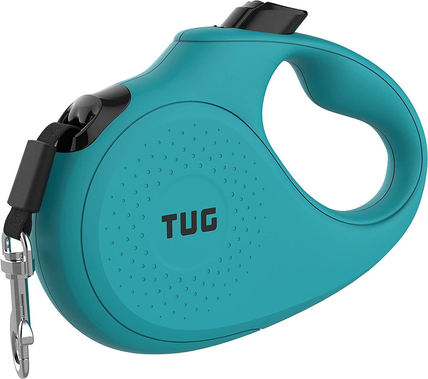 Monochrome 360° Tangle-Free Retractable Dog Leash - 16 Ft Durable Nylon Tape (Small, Aqua)